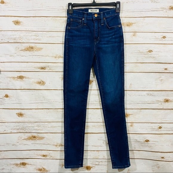 Madewell women's blue high-rise skinny jeans size 23 - Picture 2 of 7